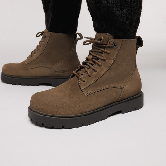 Womens BIRKENSTOCK Highwood Lace Up Mid Boots in DARK TEA