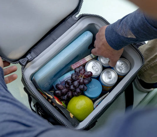 yeti 12 litre insulated soft cool box filled