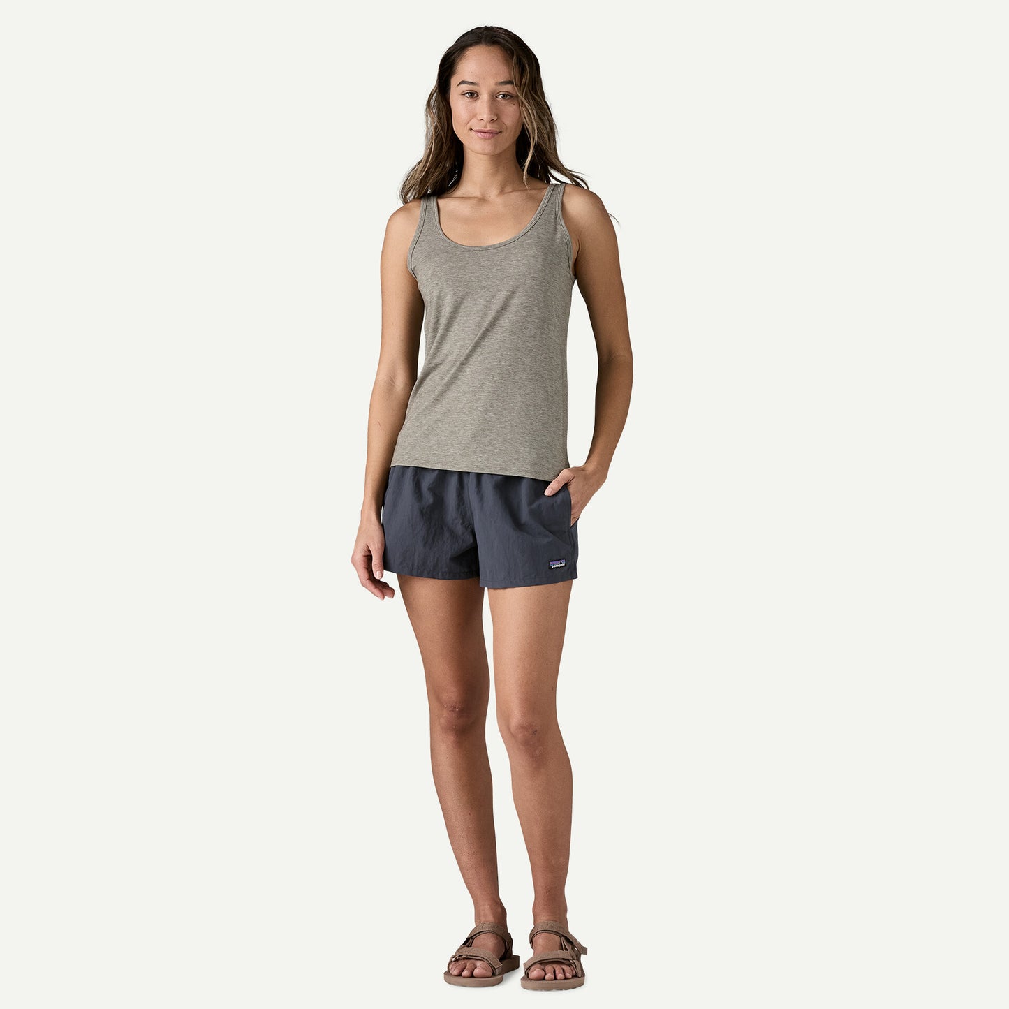 Womens PATAGONIA Barely Baggies Shorts in GREEN