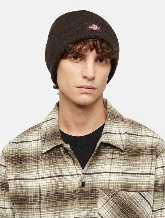 DICKIES Gibsland Beanie in DARK BROWN