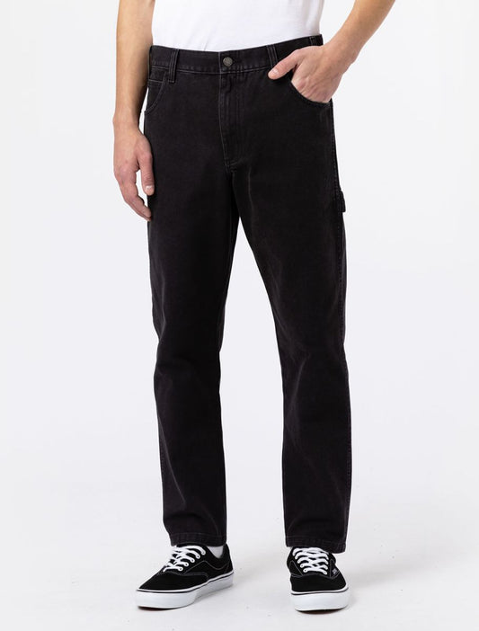 DICKIES Duck Canvas Carpenter Pants in WASHED BLACK