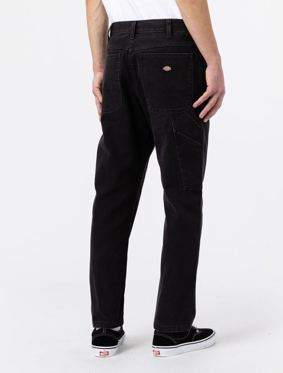 DICKIES Duck Canvas Carpenter Pants in WASHED BLACK