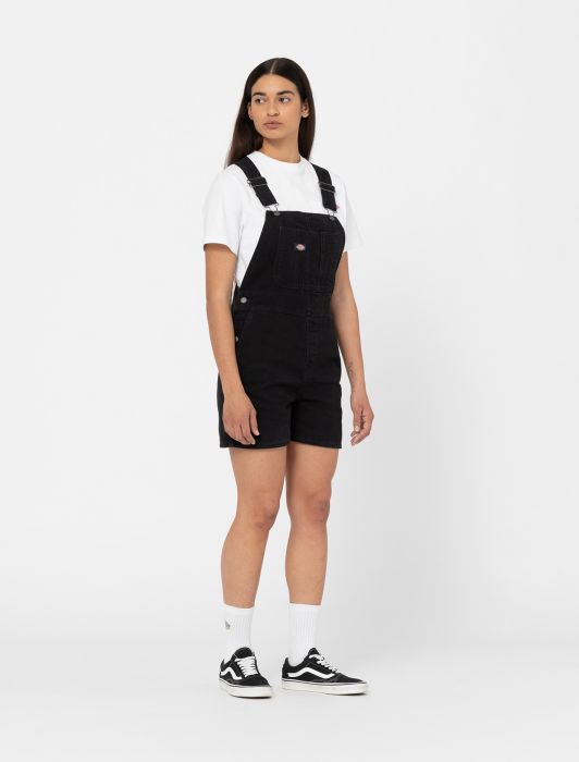 Women's DICKIES Duck Canvas Short Dunagrees in BLACK