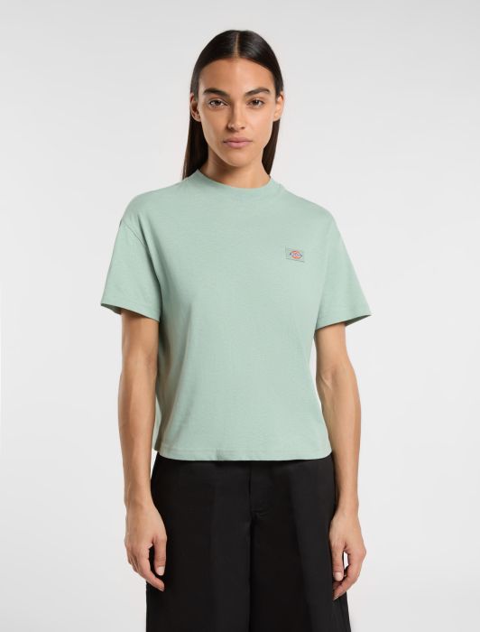 Womens DICKIES Oakport Boxy T-Shirt in ICEBERG GREEN