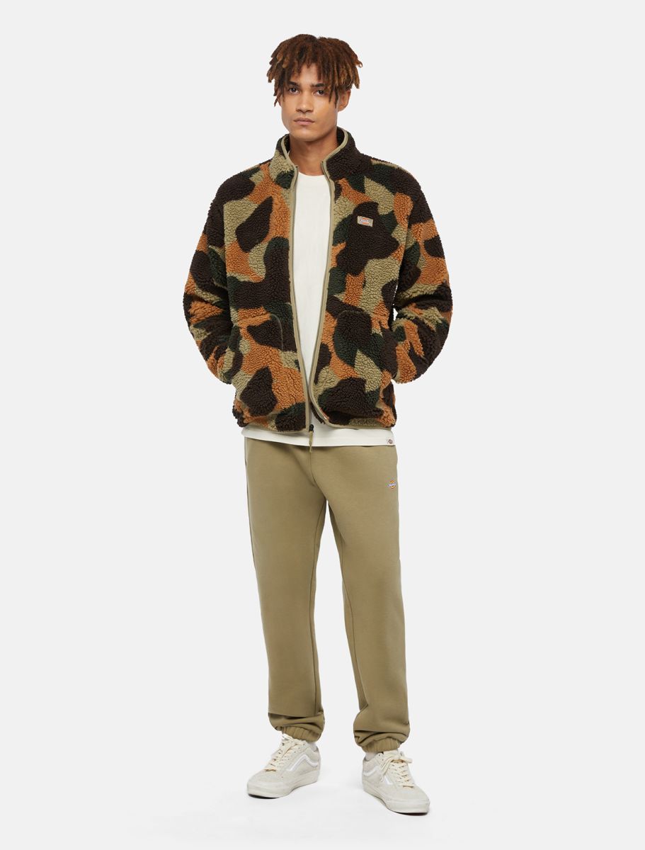 DICKIES Mount Hope Full Zip Fleece in GREEN CAMO