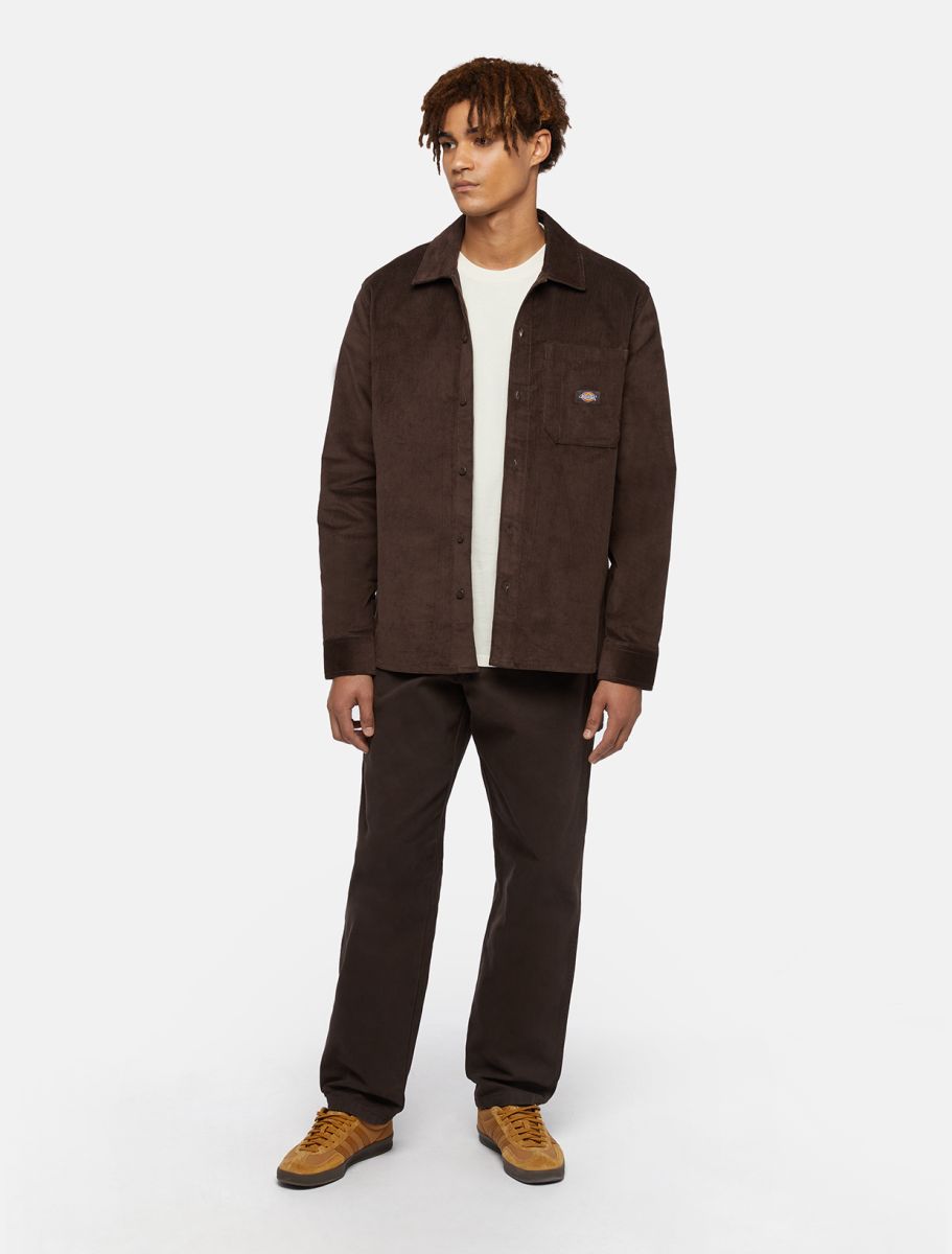 DICKIES Corduroy Shirt in BROWN