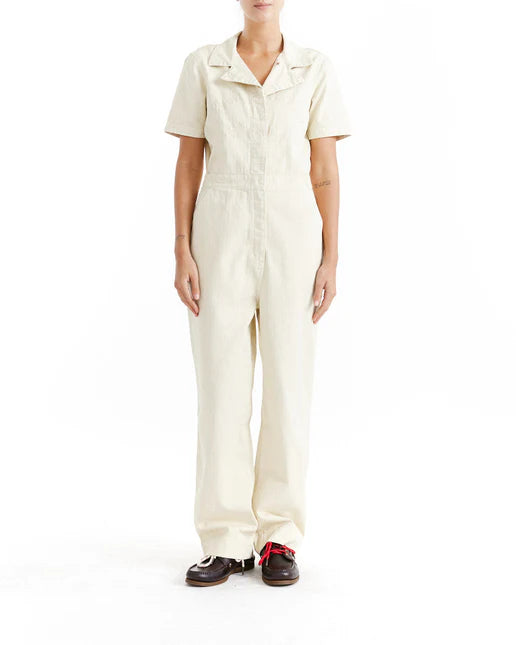 Womens DEUS EX MACHINA Space Monkey Overalls in CREAM