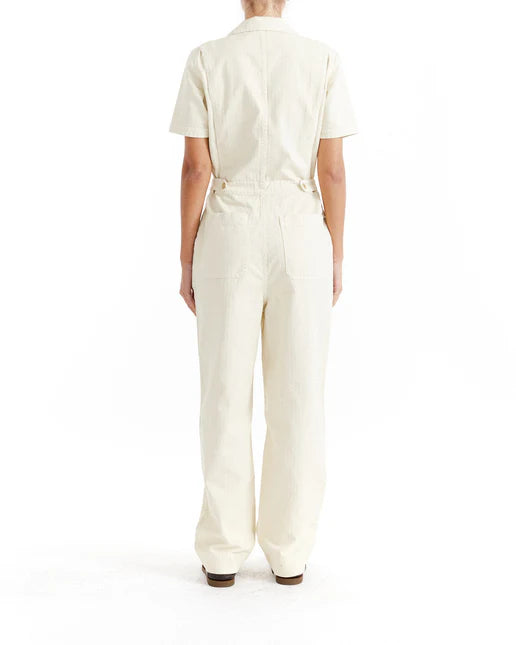 Womens DEUS EX MACHINA Space Monkey Overalls in CREAM