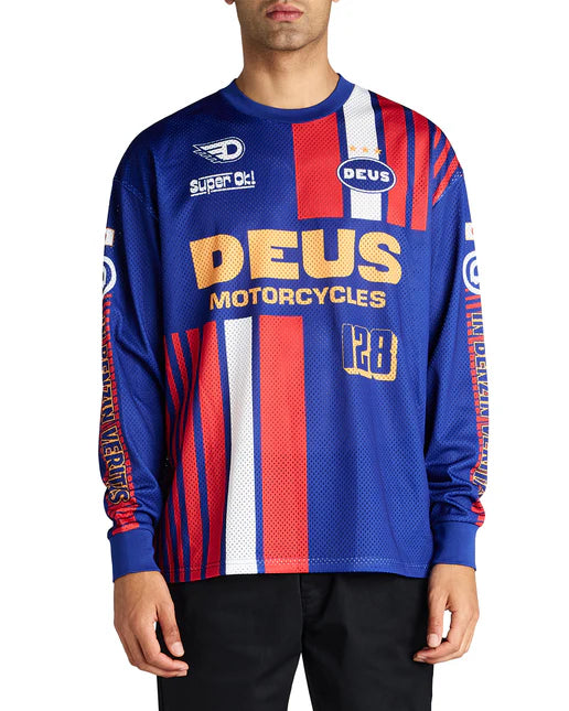 deus ex machina riding gear lay off jersey on man