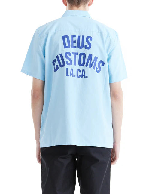 DEUS EX MACHINA Forecourt Shirt in SKY BLUE