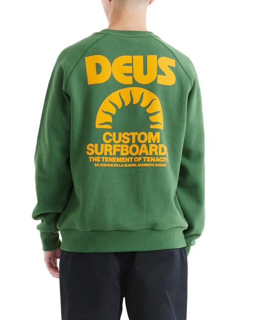 DEUS EX MACHINA Melodies Crew Sweatshirt in GREEN