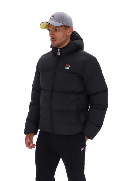 FILA Harry Padded Puffer Jacket in BLACK