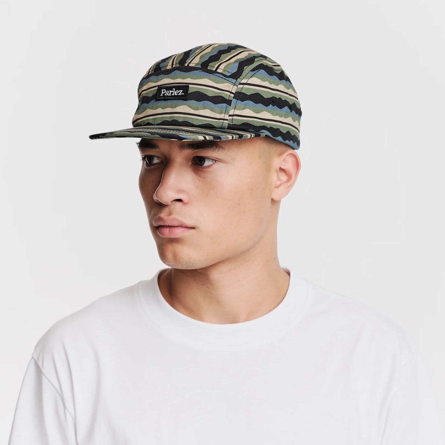 PARLEZ Grande 5 Panel Cap in GREEN MIX
