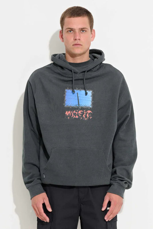 MISFIT SHAPES Panoramic Heaven Hoodie in DARK GREY