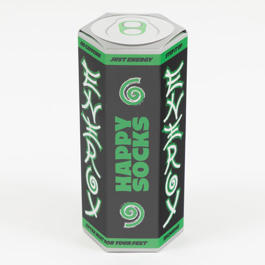 HAPPY SOCKS 2-Pack Energy Drink Socks Gift Set in GREEN