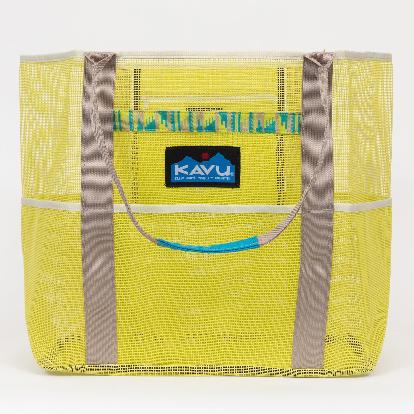 KAVU Alder Lake Mesh Tote Bag in LIME GREEN