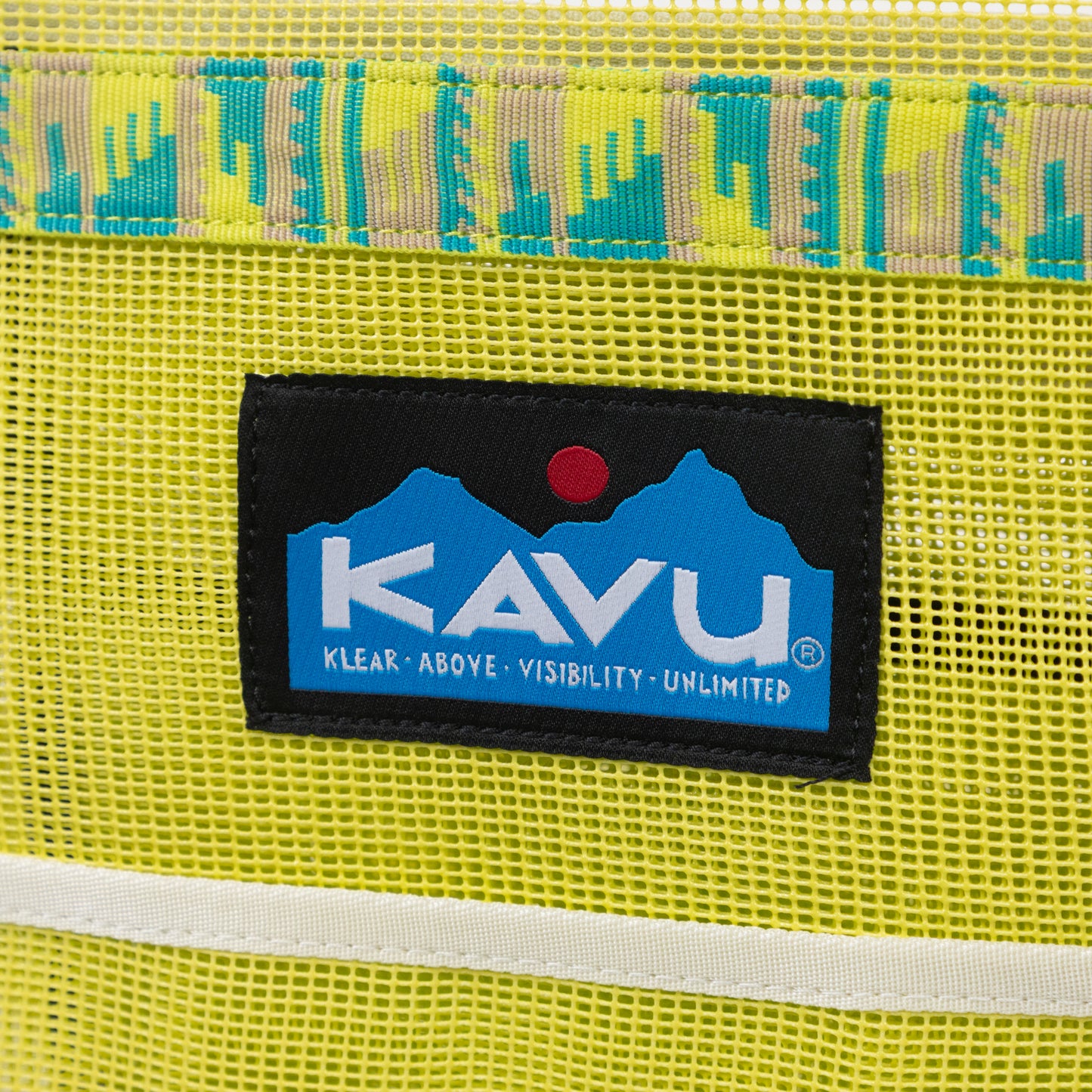 KAVU Alder Lake Mesh Tote Bag in LIME GREEN