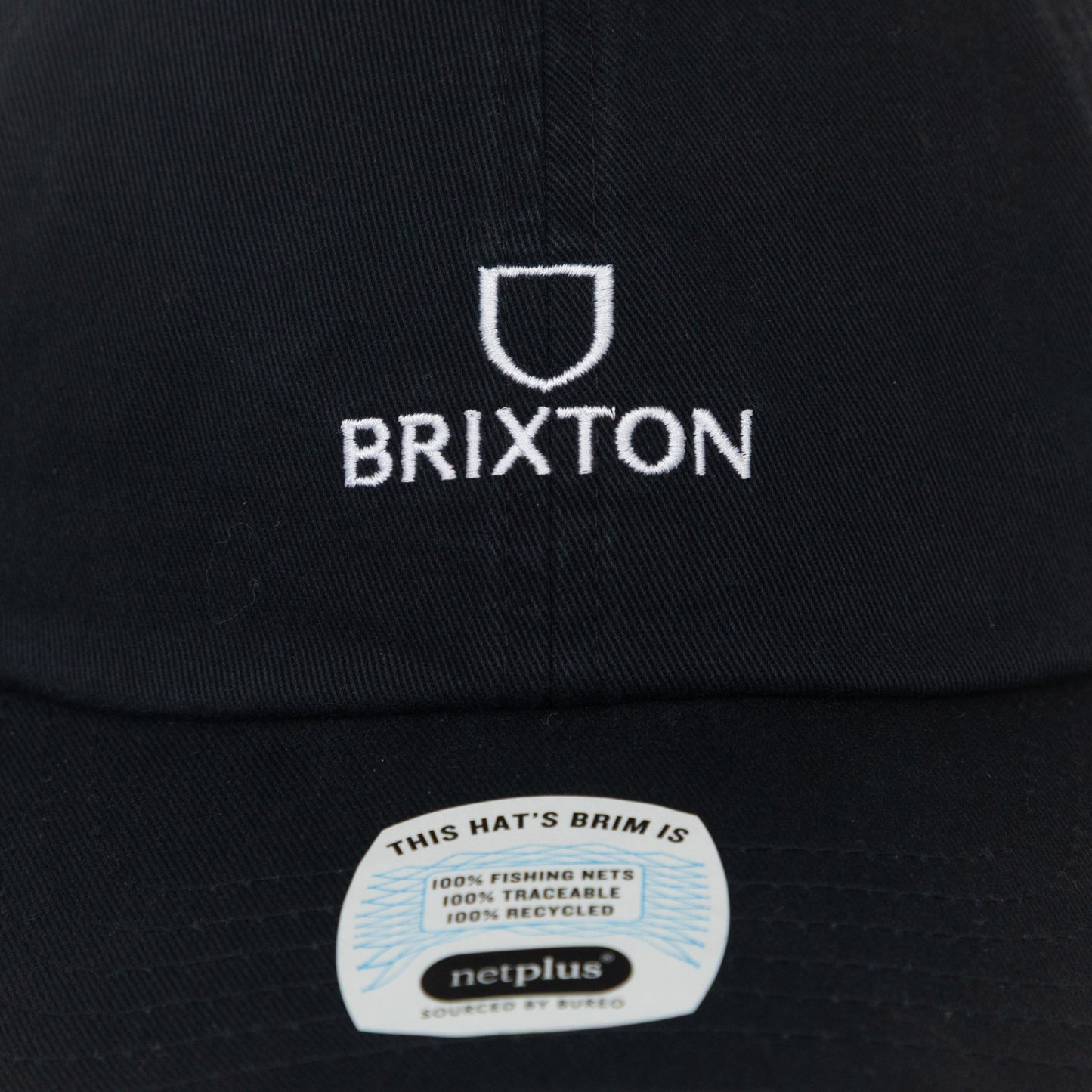 Brixton Cap Embroidered Logo close up