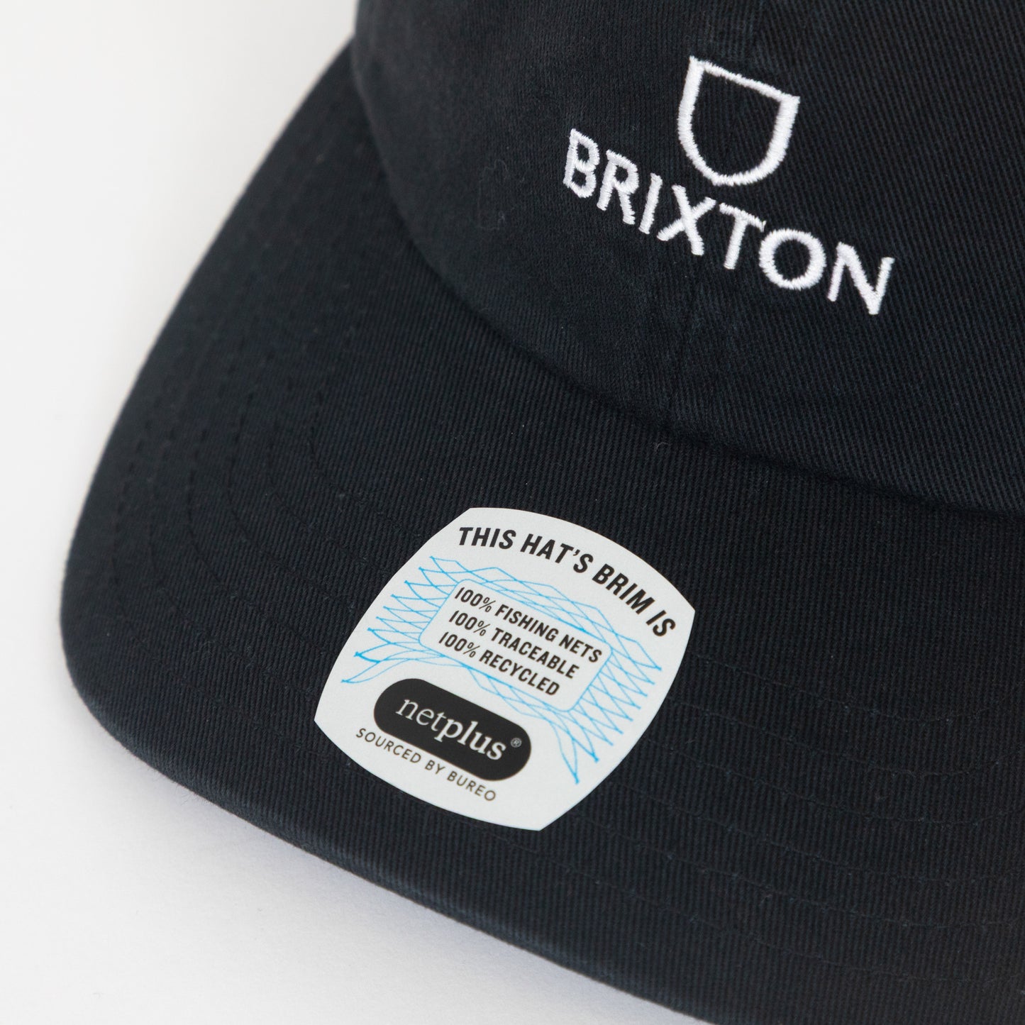 Brixton Cap brim close up