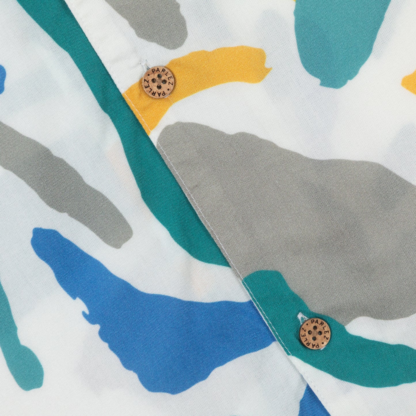 PARLEZ Antigua Short Sleeve Shirt in YELLOW & BLUE