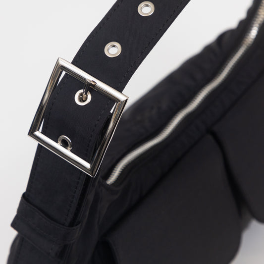 Women's MISFIT SHAPES Aquarius Moon Shoulder Bag in BLACK