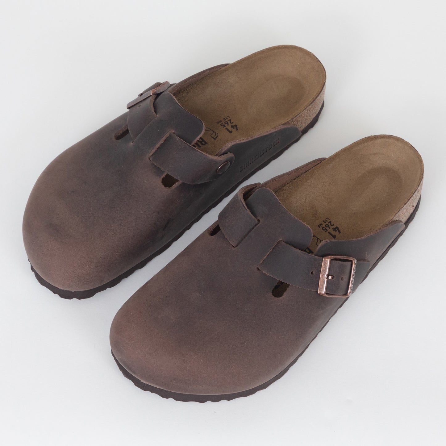 BIRKENSTOCK Boston Oiled Leather Clogs in DARK BROWN
