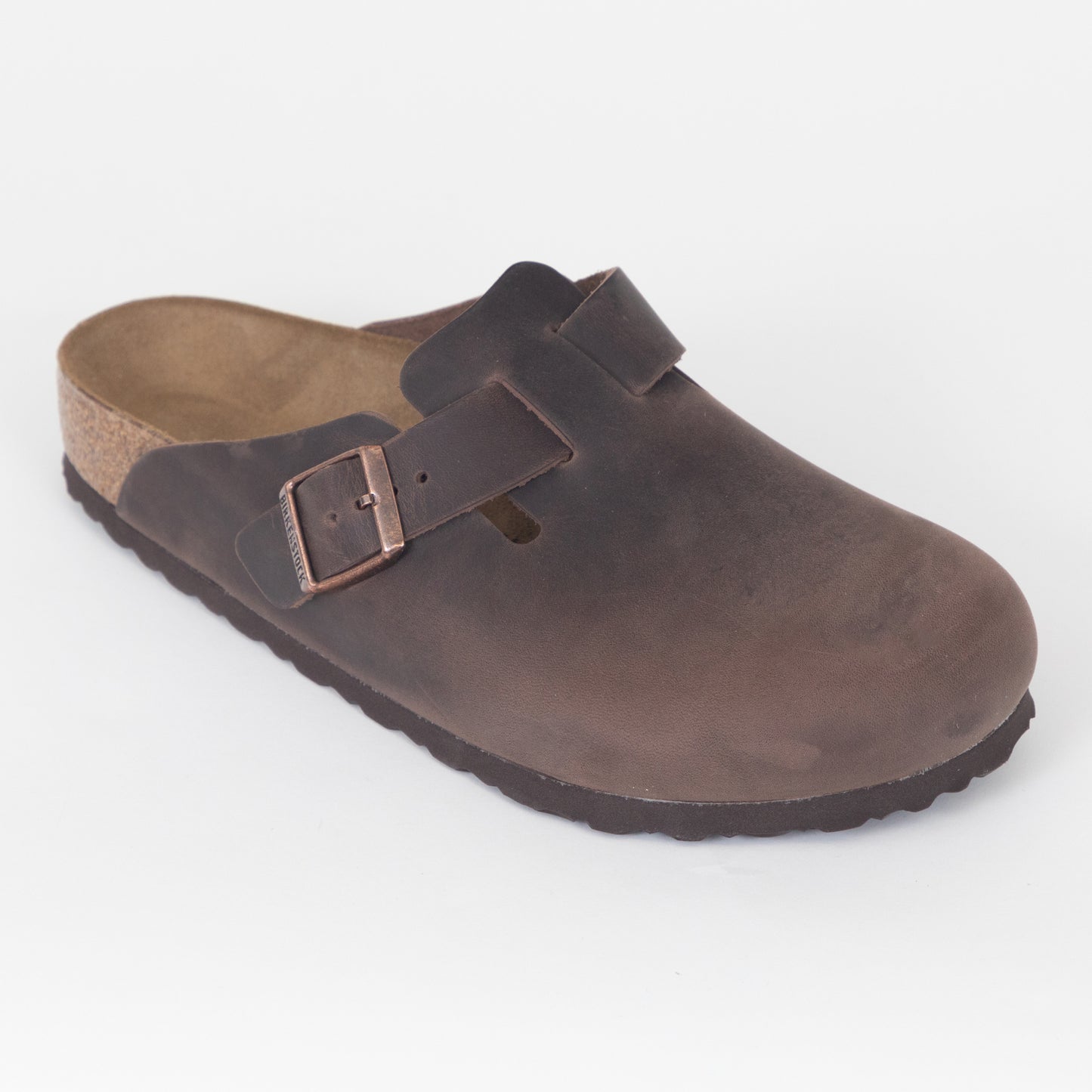 BIRKENSTOCK Boston Oiled Leather Clogs in DARK BROWN