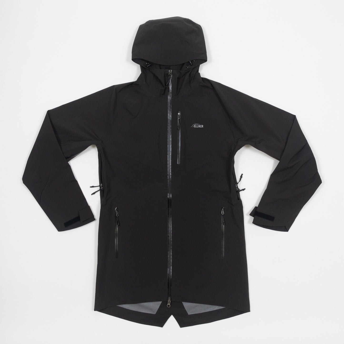 ELLIKER Ayre Long Shell Jacket in BLACK