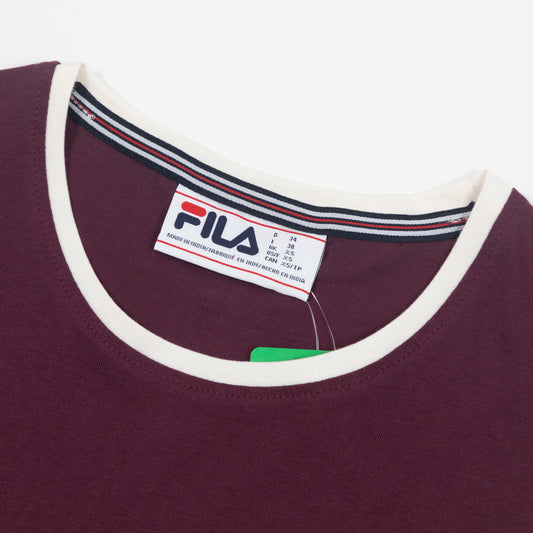 Womens FILA Azzura Baby Top in BURGUNDY