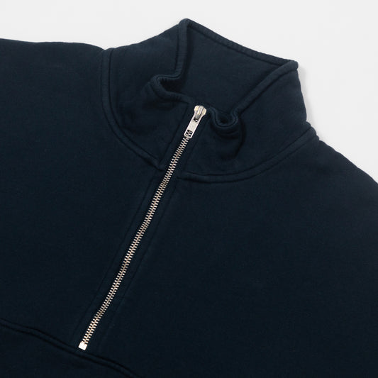 COLORFUL STANDARD Basic Quarter Zip in NAVY BLUE