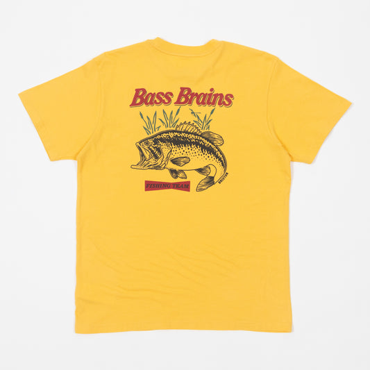 BRIXTON Bass Brains T-Shirt in YELLOW