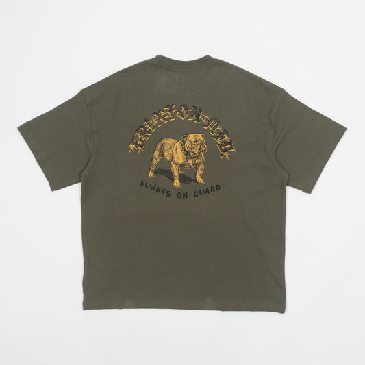 BRIXTON Bauer HW T-Shirt in OLIVE GREEN CLASSIC WASH