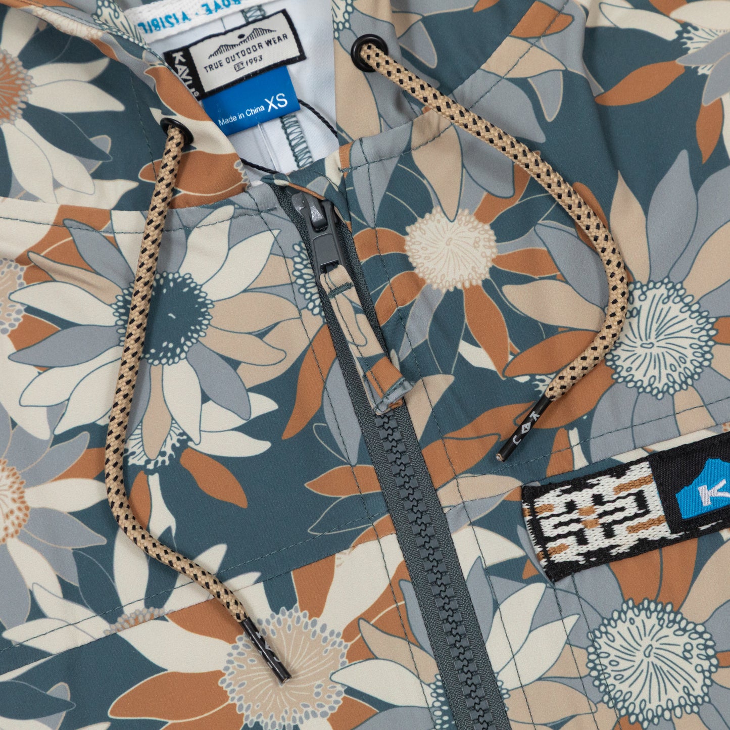 Womens KAVU Bay Breeze Quarter Zip Jacket in SPRING BLOOM