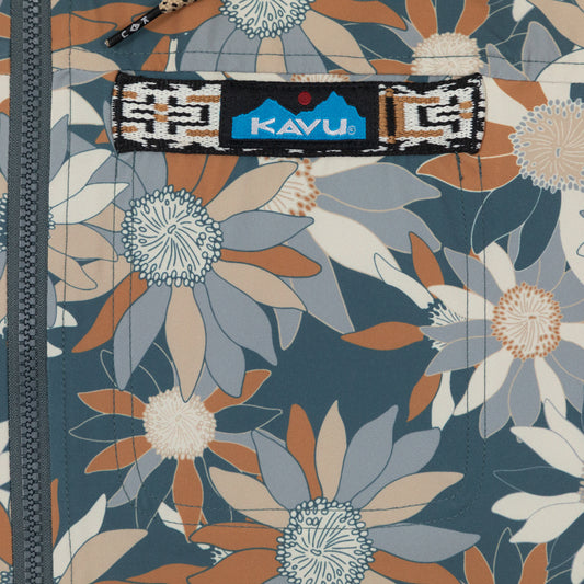 Womens KAVU Bay Breeze Quarter Zip Jacket in SPRING BLOOM