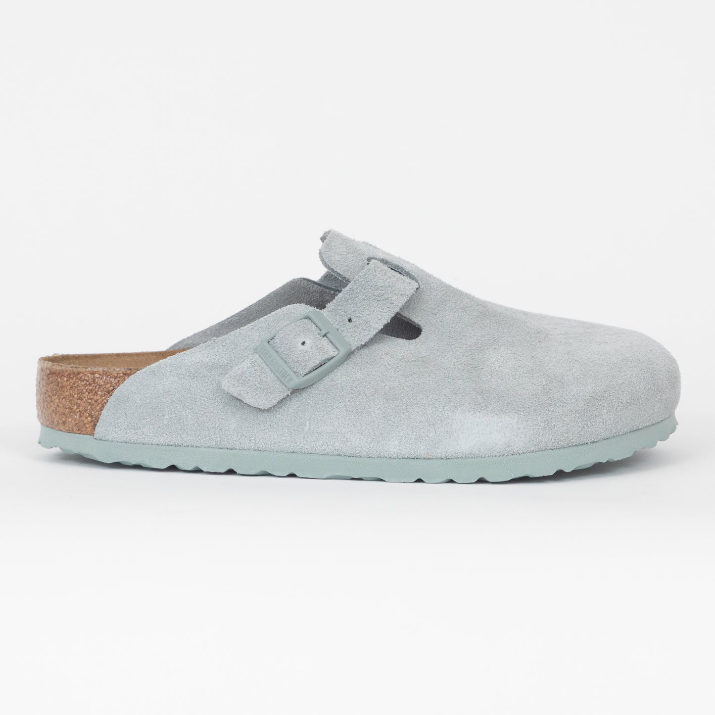 birkenstock clog sandals pure sage side view