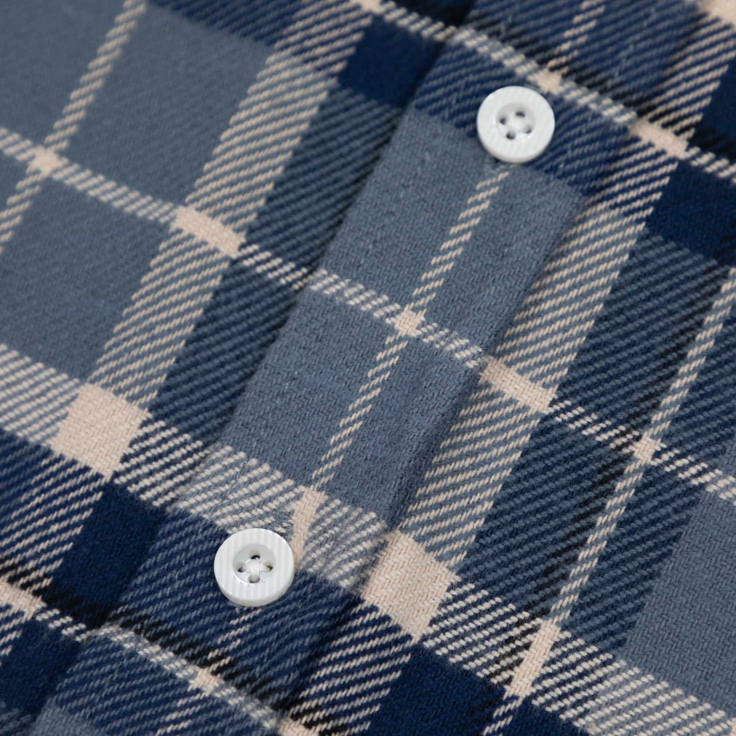 BRIXTON Bowery Flannel Check Shirt in BLUE & BEIGE