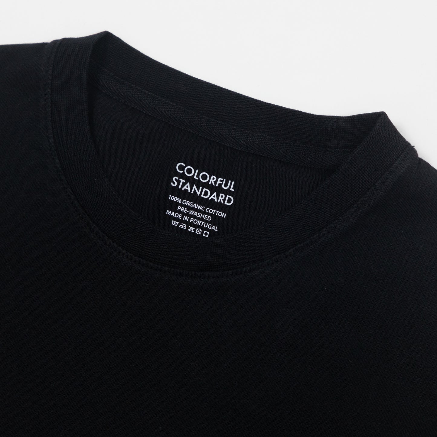 Womens COLORFUL STANDARD Boxy Crop Top in BLACK