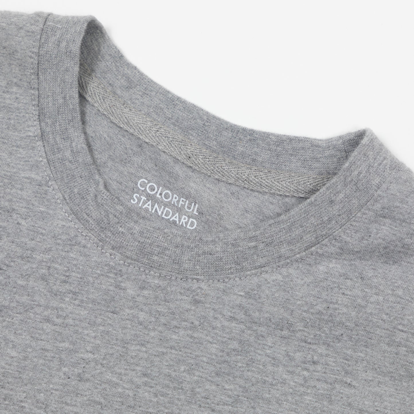 Womens COLORFUL STANDARD Boxy Crop Top in GREY