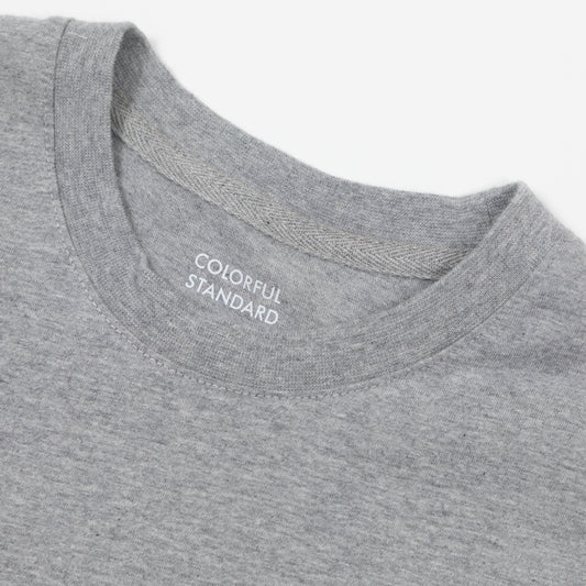 Womens COLORFUL STANDARD Boxy Crop Top in GREY