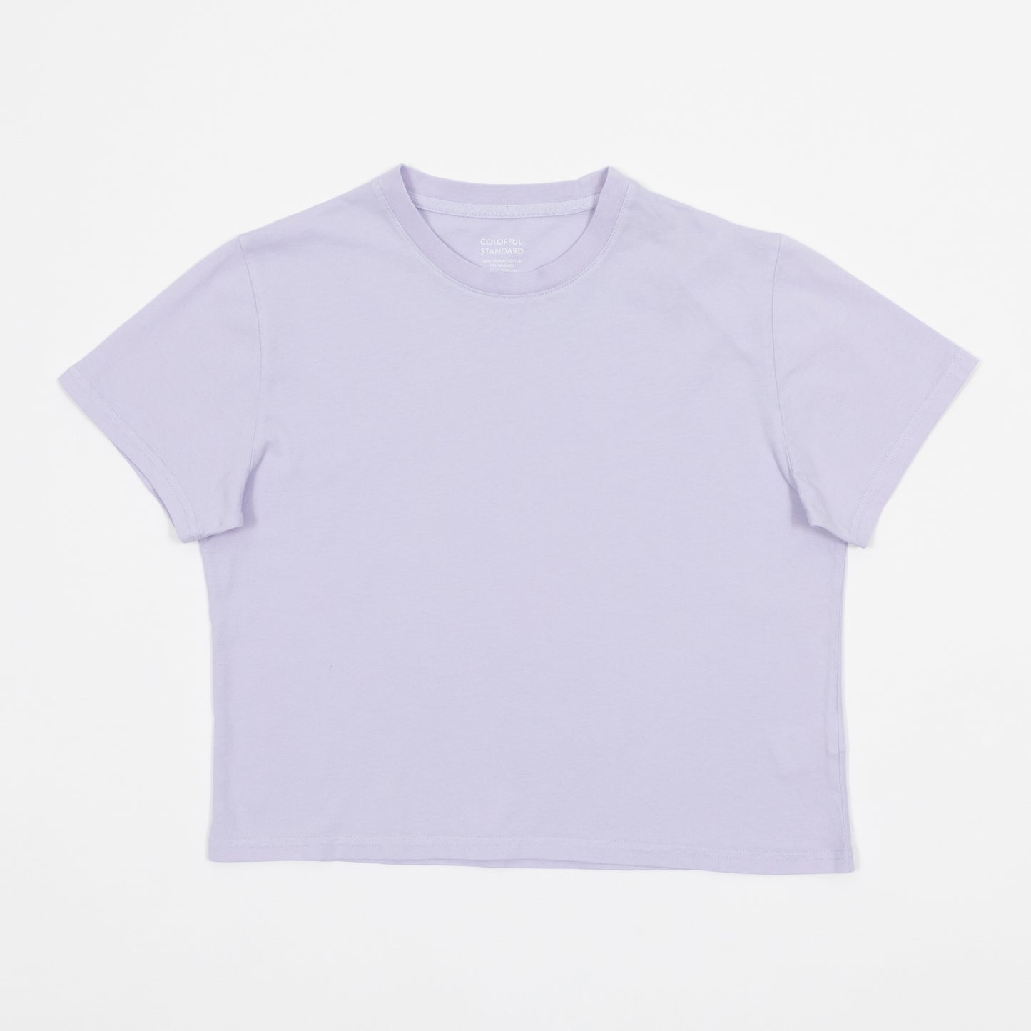 Womens COLORFUL STANDARD Boxy Crop Top in PURPLE