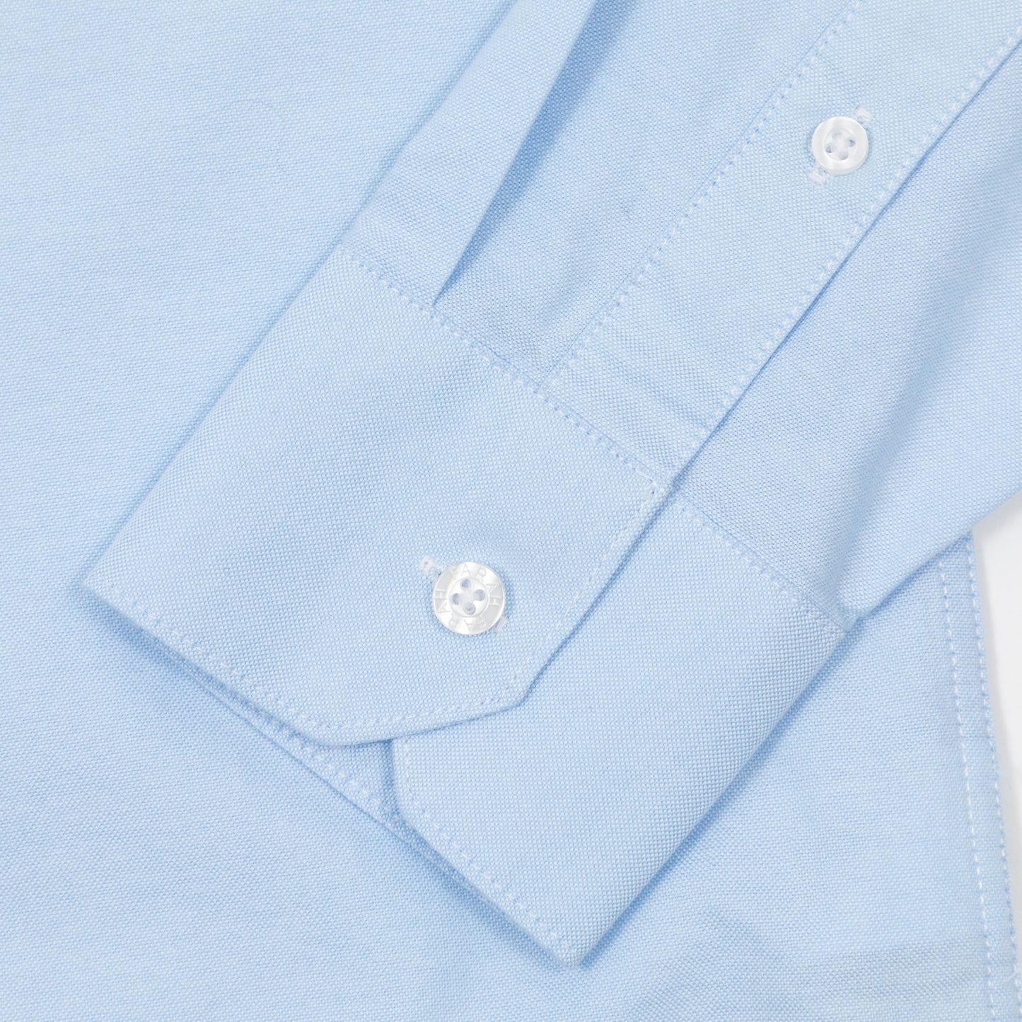 FARAH Brewer Pocket Long Sleeve Oxford Shirt in LIGHT BLUE