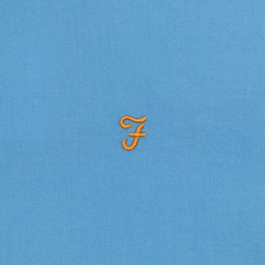 FARAH Brewer Short Sleeve Shirt in BLUE