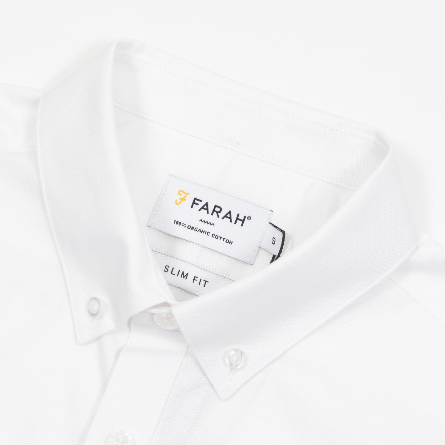 FARAH Brewer Short Sleeve Shirt in WHITE