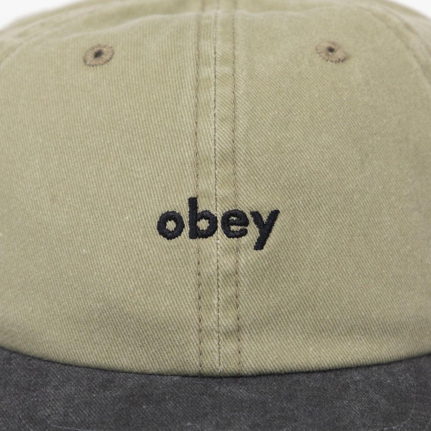 OBEY 2 Tone Lowercase 6 Panel Cap in GREEN