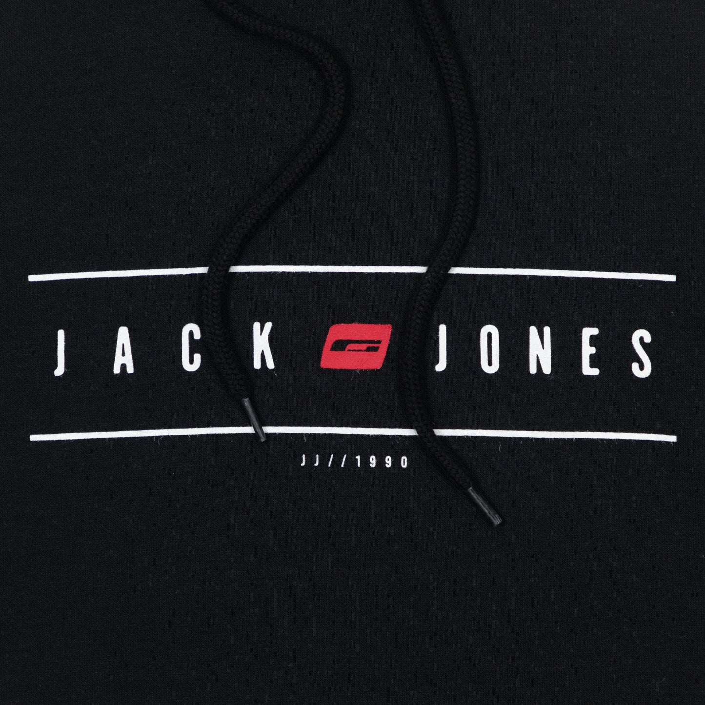 JACK & JONES Chest Logo Hoodie in BLACK