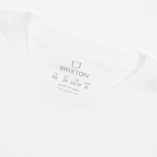 Womens BRIXTON Chill Out Crew T-Shirt in OFF WHITE