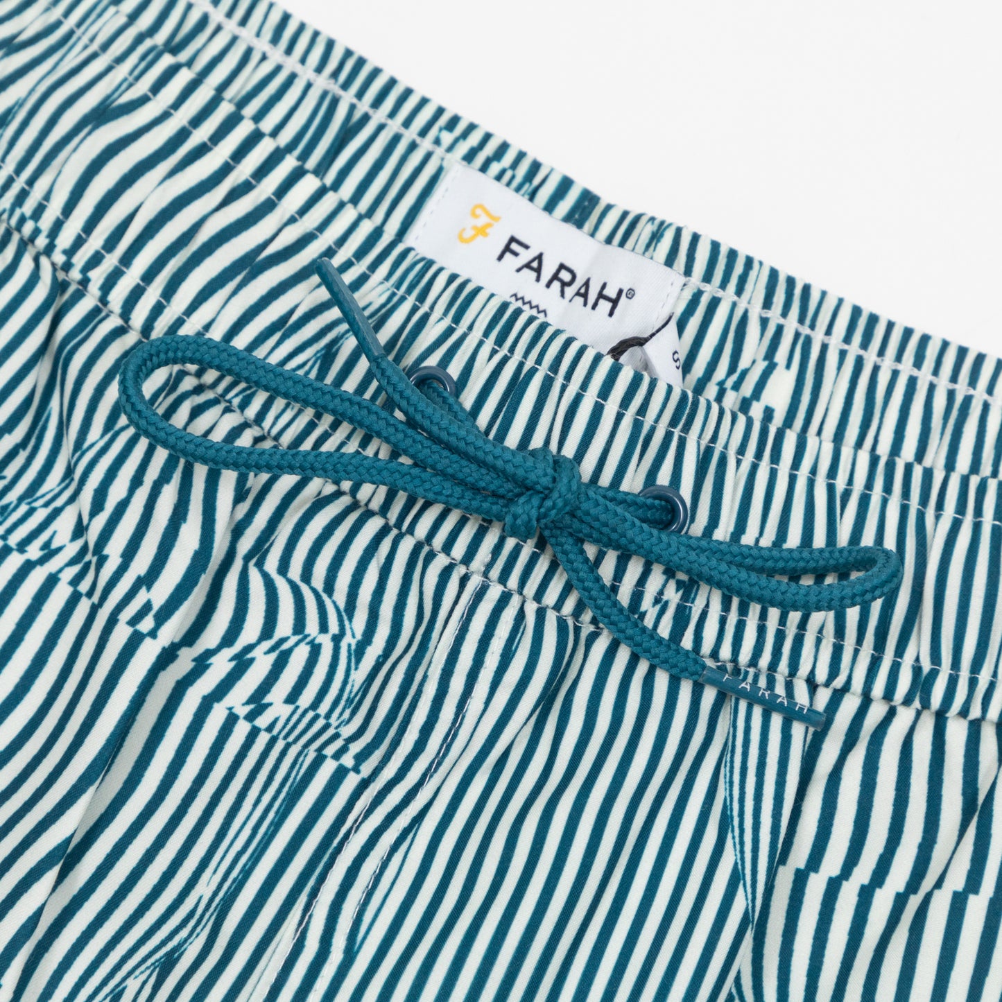 FARAH Colbert Optical Print Swim Shorts in GREEN
