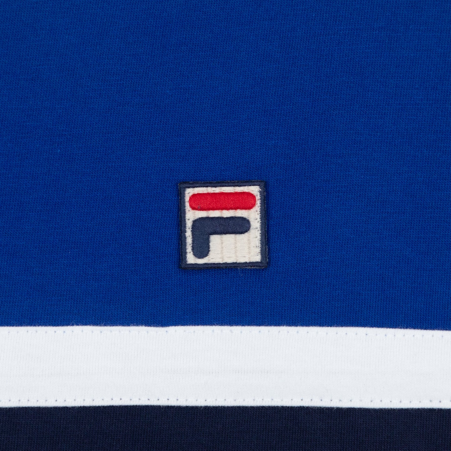 FILA Colour Block T-Shirt in BLUE & WHITE