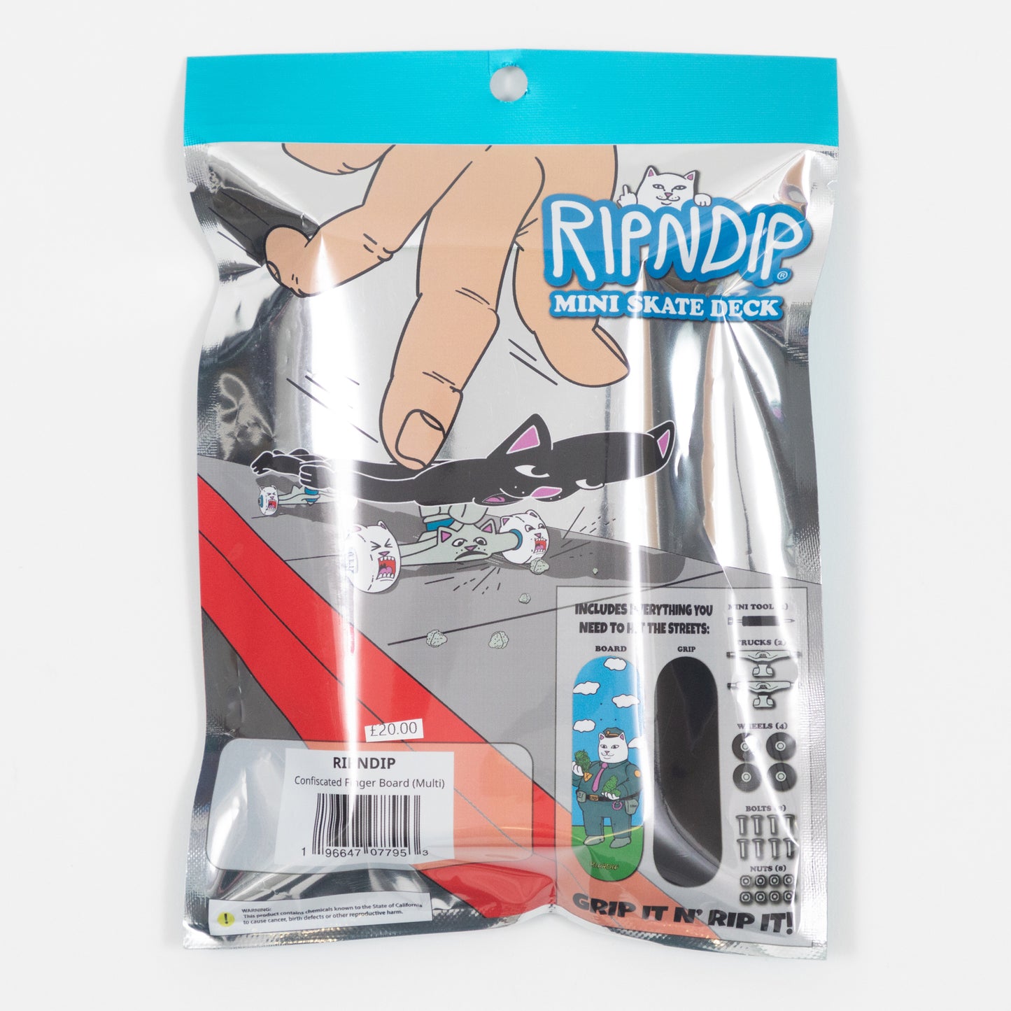 RIPNDIP Confiscated Mini Finger Tech Skateboard Deck