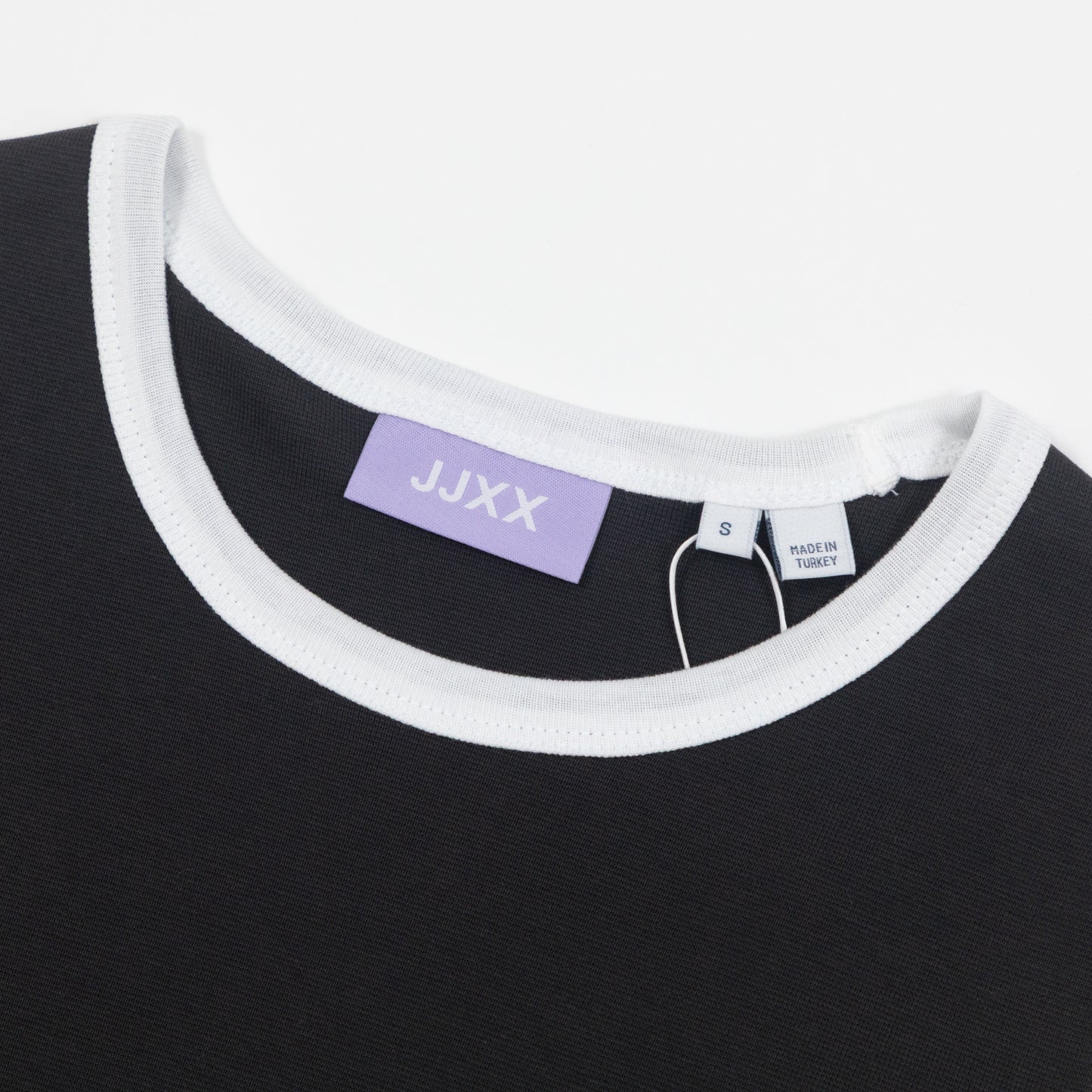Womens JJXX Contrast Long Sleeve T-Shirt in BLACK